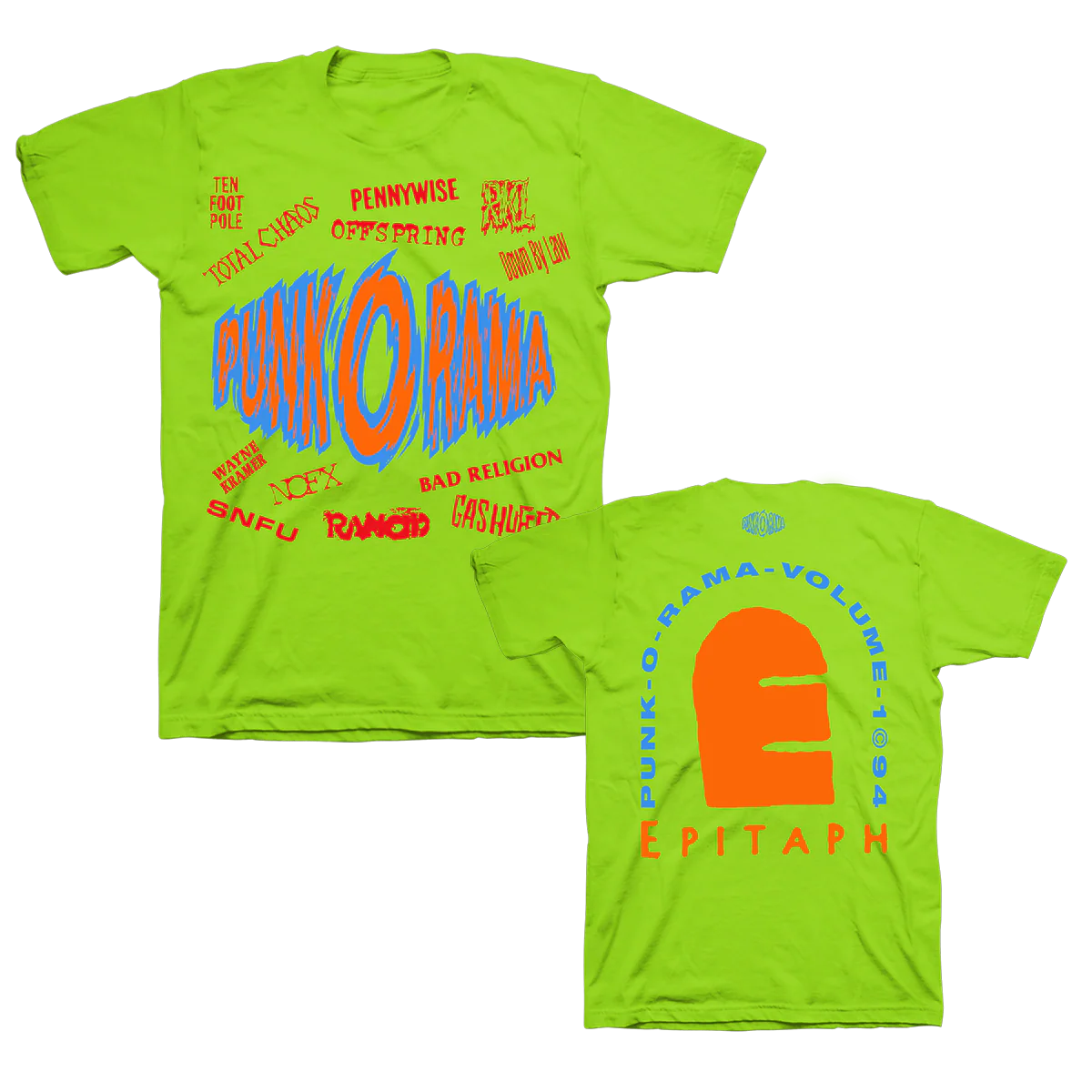 Punk-O-Rama POR Logo Tee (Lime Green)