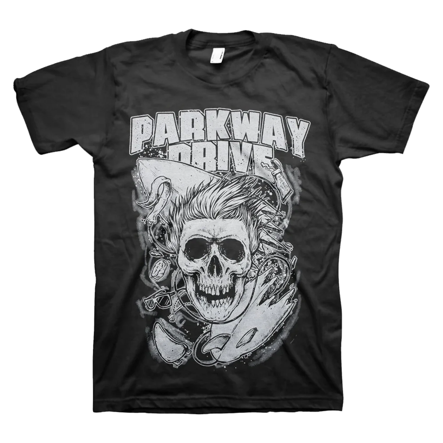 Surfer Skull T-Shirt (Black)